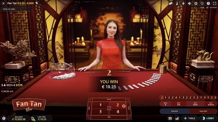 Evolution Fan Tan gameplay