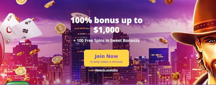 Example of casino welcome bonus