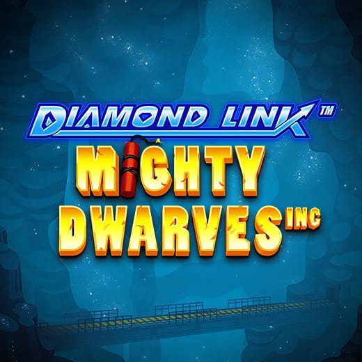 Diamond Link Mighty Dwarves video slot logo