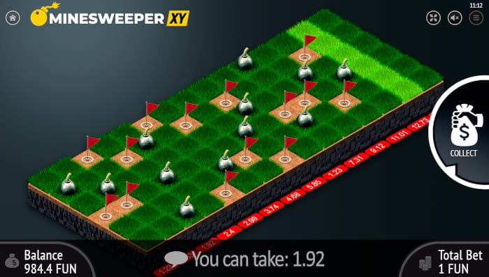 Minesweeper XY instant win game gameplay