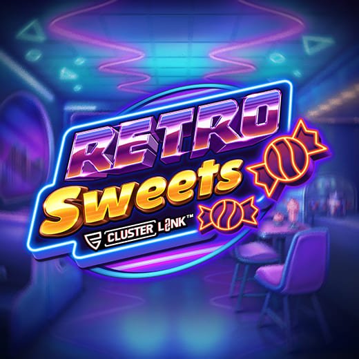 Retro Sweets video slot logo