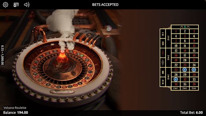 Volcano Roulette gameplay
