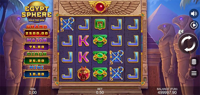 Egypt Sphere Hold The Spin base gameplay