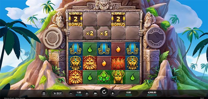 Atlantis Crush video slot base game gameplay