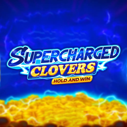 Supercharged Clovers Hold and Win video slot logo