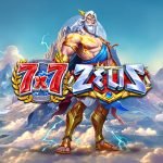 7x7 Zeus video slot logo with game main character