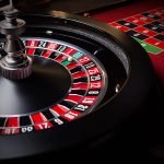 American Roulette wheel close up