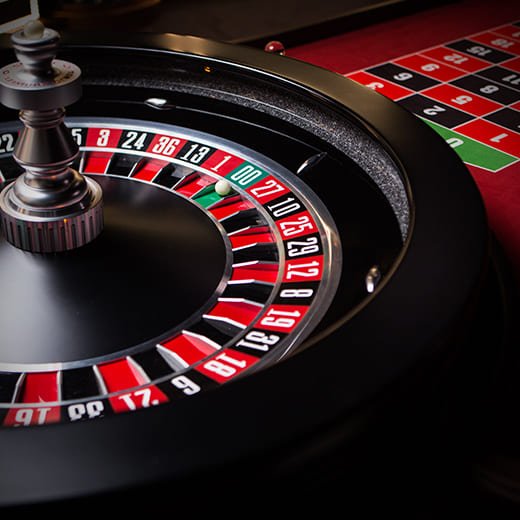 American Roulette wheel close up