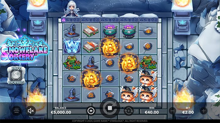 Snowflake Sorcery video slot gameplay