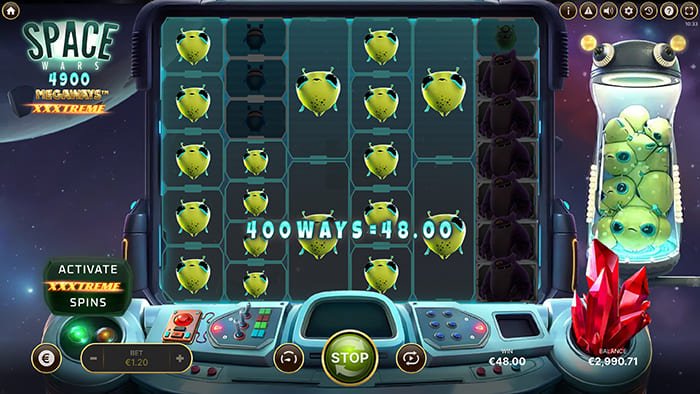 Space Wars Megaways XXXtreme base gameplay