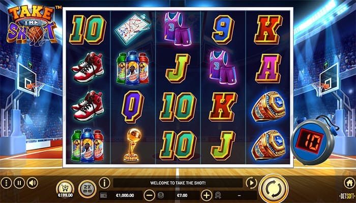 Take the Shot video slot base gameplay