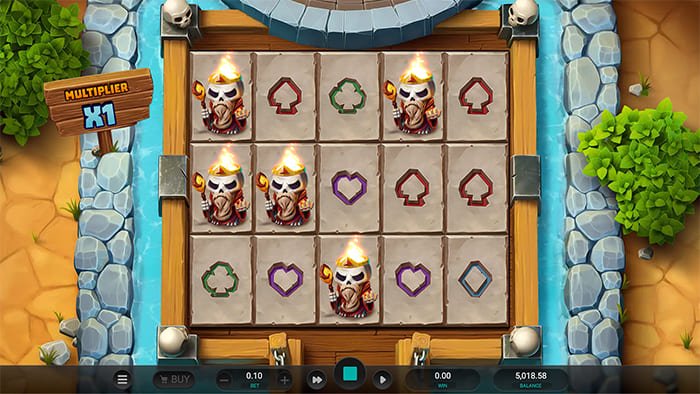 Bone Raiders slot base gameplay