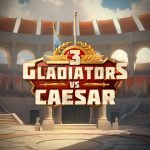 3 Gladiators vs Caesar video slot logo