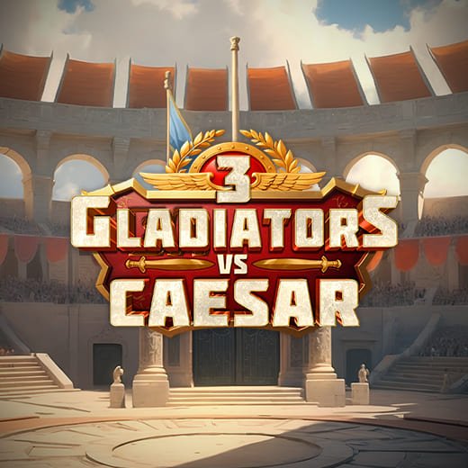 3 Gladiators vs Caesar video slot logo