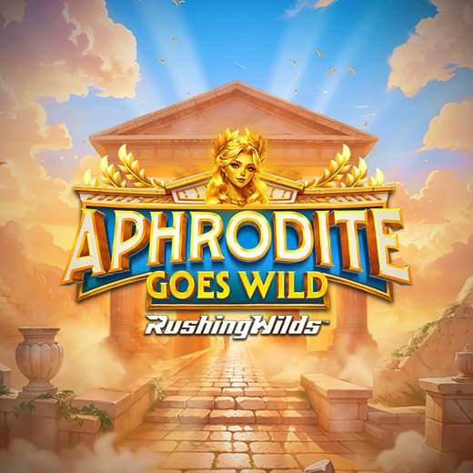 Aphrodite Goes Wild RushingWilds video slot logo