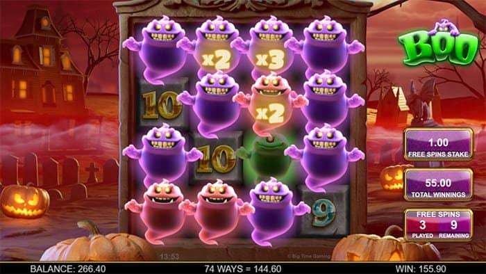 Boo Free Spins Playthrough