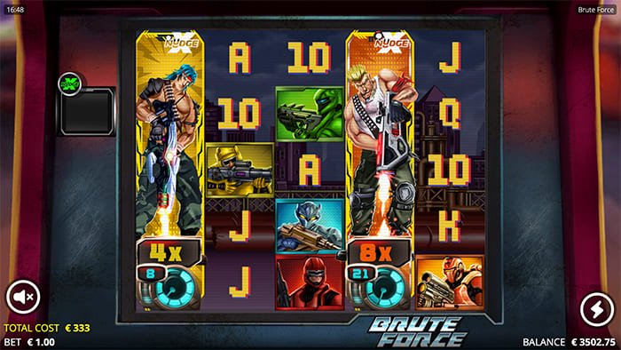 Brute Force video slot gameplay