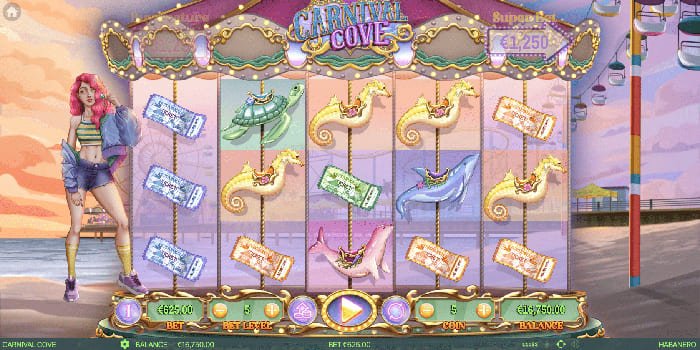 Carnival Cove video slot gameplay