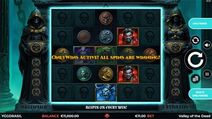 Valley of the Dead OnlyWins video slot playthrough