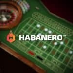 Habanero software provider logo on roulette table