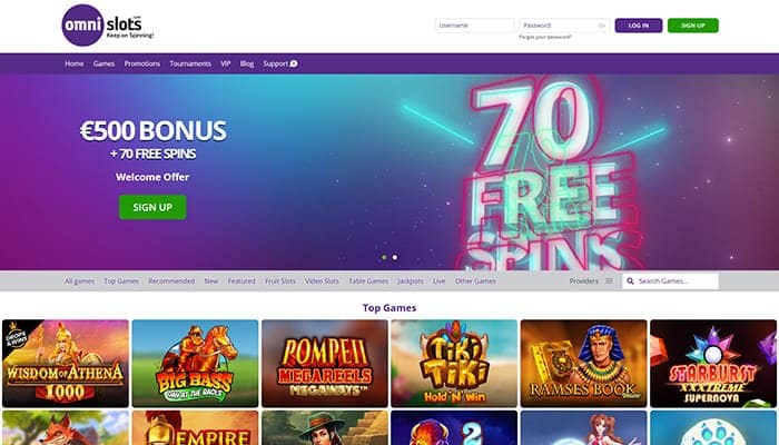 Welcome Bonus offer at Omni Slots online casino