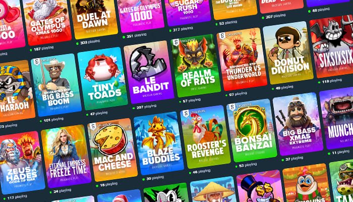 Selection of casino games