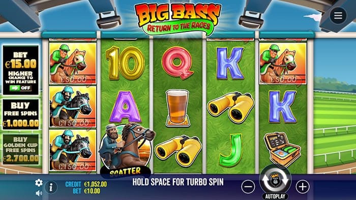 Big Bass Return to the Races video slot gameplay