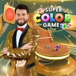 Super Color Game live game show logo and presenter