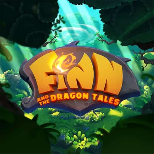 Finn and the Dragon Tales Logo with Green Background
