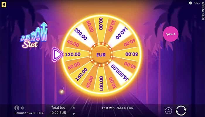 Arrow Slot Wheel of Fortune bonus round