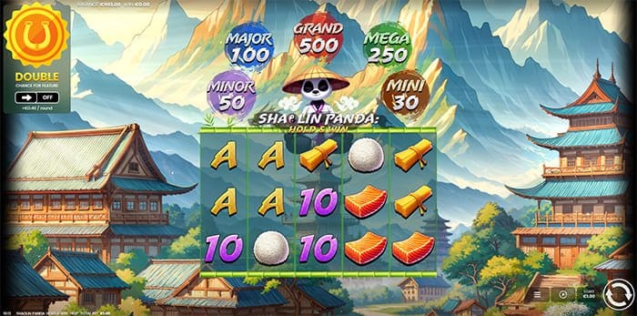 Shaolin Panda Hold and Win base gameplay