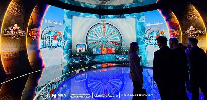 Ice Fishing live game show presentation at ICE Barcelona 2025