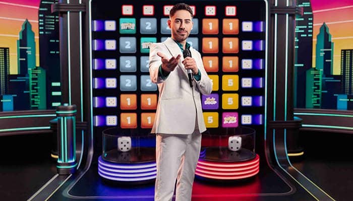 Dice City game show presenter