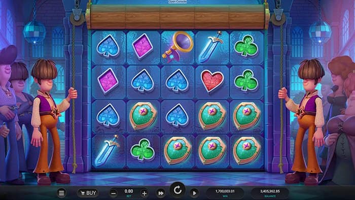 Groovy Knights Dream Drop video slot base gameplay