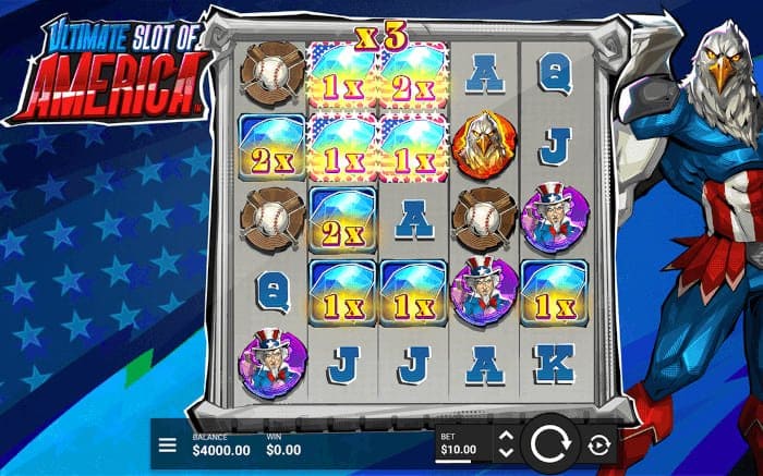 Ultimate Slot of America video slot base gameplay