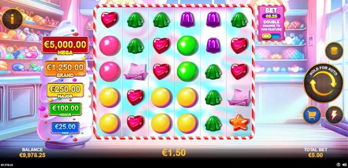 Bubblegum Burst video slot base gameplay