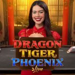 Dragon Tiger Phoenix live casino game logo and dealer