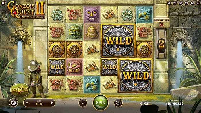 Gonzo’s Quest II Return to El Dorado video slot gameplay