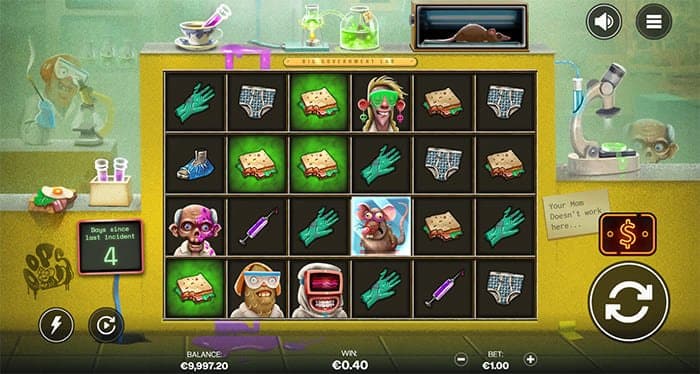 Oops! video slot base gameplay