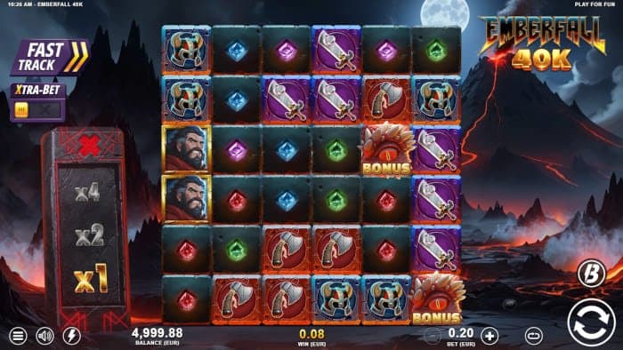Emberfall 40k video slot base gameplay