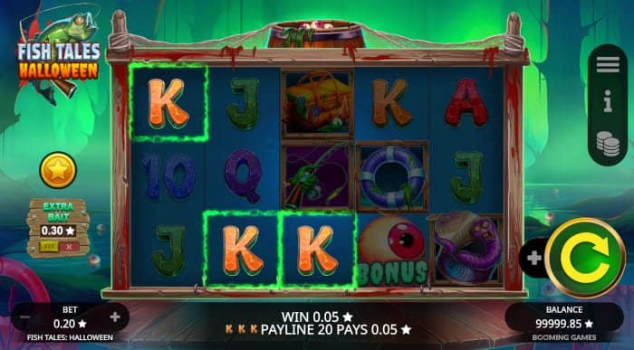 Fish Tales Halloween video slot base gameplay