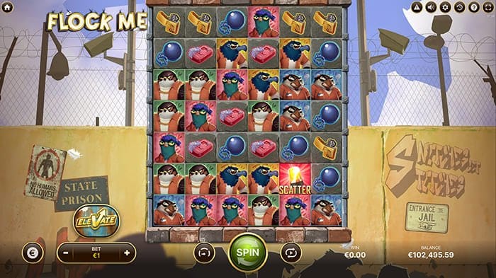 Flock Me video slot base gameplay