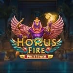 Horus Fire PrizeTower video slot logo