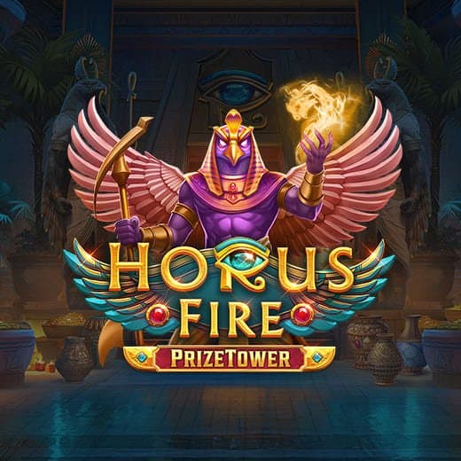 Horus Fire PrizeTower video slot logo