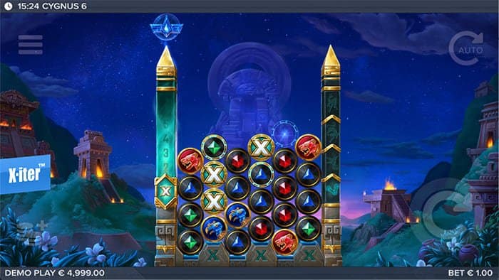Cygnus 6 video slot base gameplay
