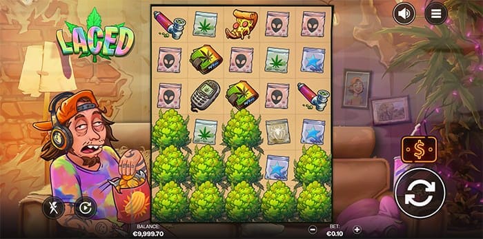 Laced video slot base gameplay