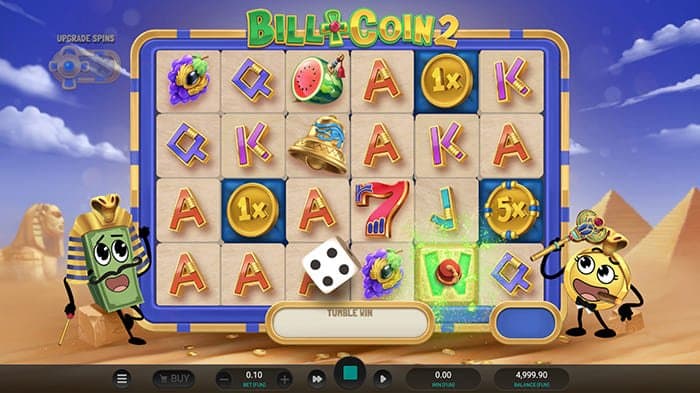 Bill & Coin 2 Dream Drop video slot base gameplay