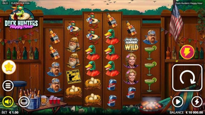 Duck Hunters Happy Hour video slot base gameplay
