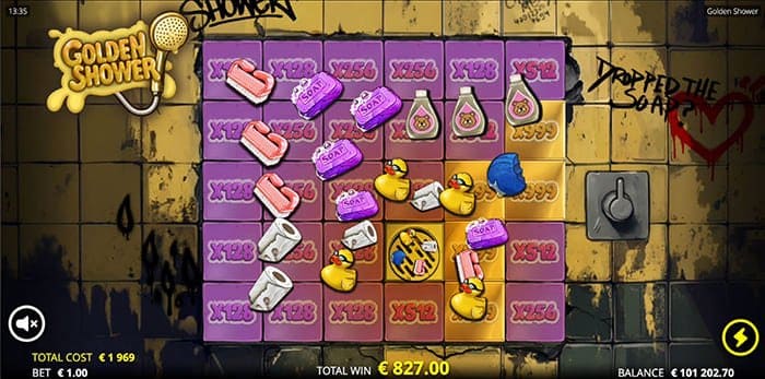 Golden Shower video slot playthrough