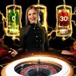 Lightning Roulette live casino game presenter